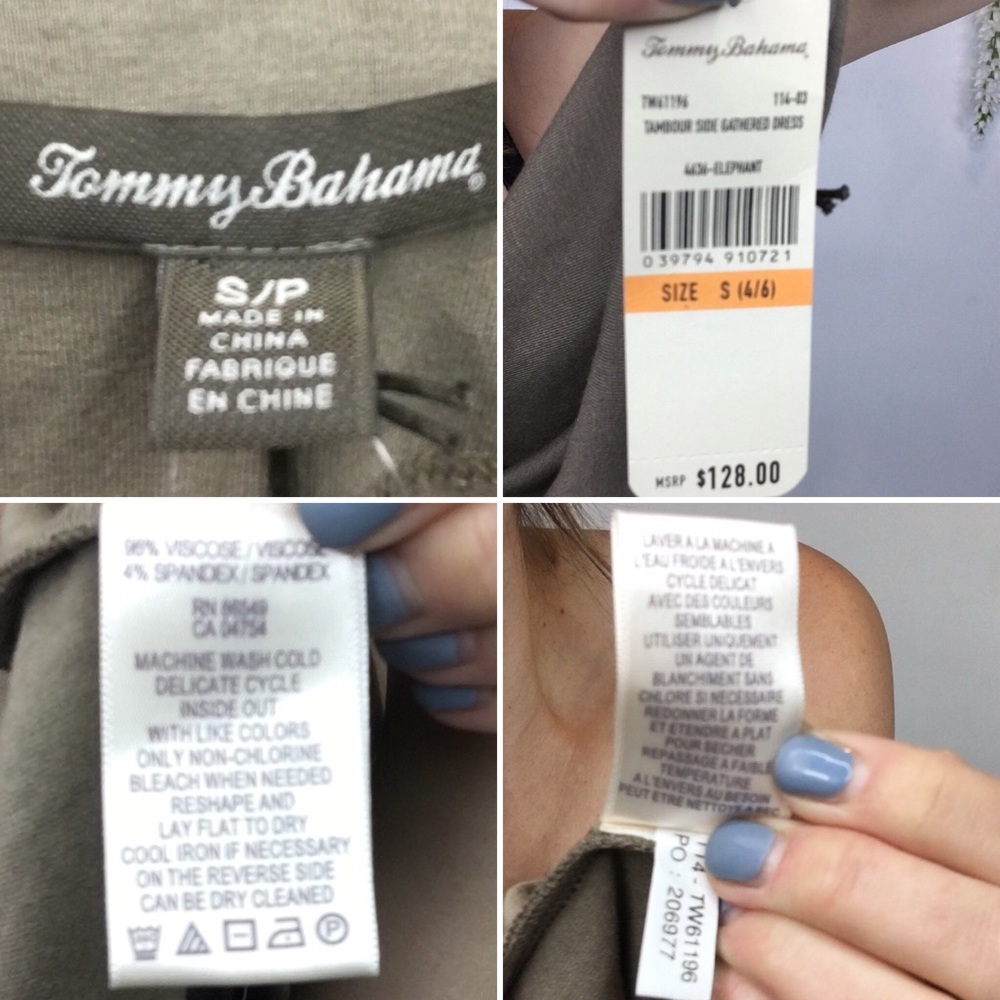 NWT TOMMY BAHAMA fit & flare dress faux wrap 0724 - Picture 6 of 8